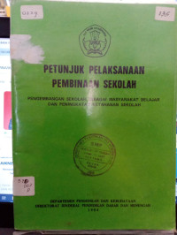 Image of PETUNJUK PELAKSANAAN PEMBINAAN SEKOLAH